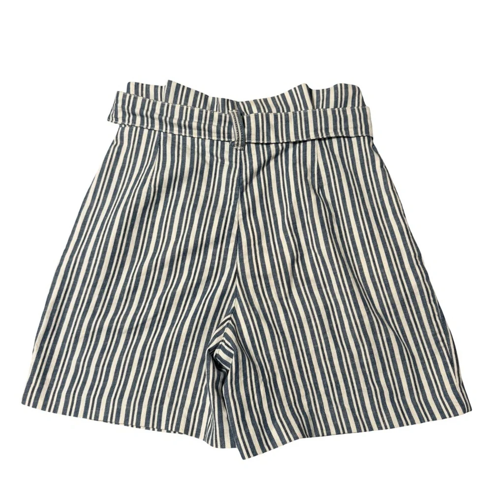 Free People Paperbag Waist Striped Shorts - Picture 4 of 7